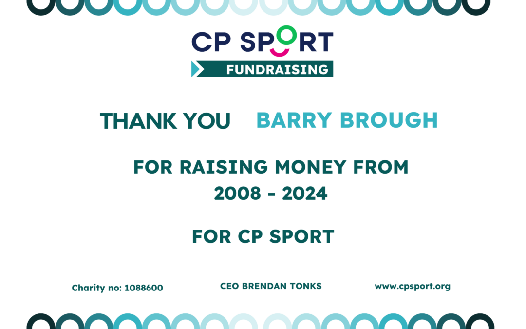 A huge thank you to Barry Brough!